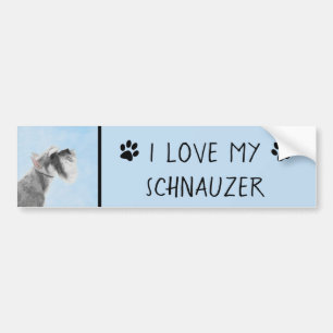 Autocollant De Voiture Schnauzer (Giant, Standard) Peinture - Chien Art