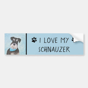 Autocollant De Voiture Schnauzer (Miniature) Peinture - Chien original mi