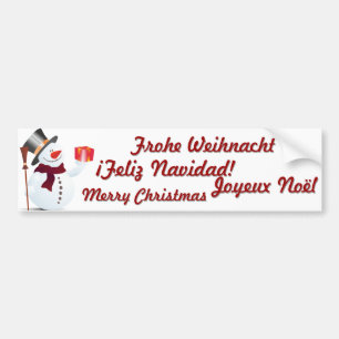 Autocollant De Voiture Schneemann / Snowman for Christmas / X-mas