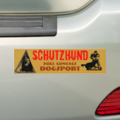 Autocollant De Voiture Schutzhund (En voiture)
