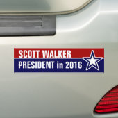 Autocollant De Voiture Scott Walker en 2016 (En voiture)