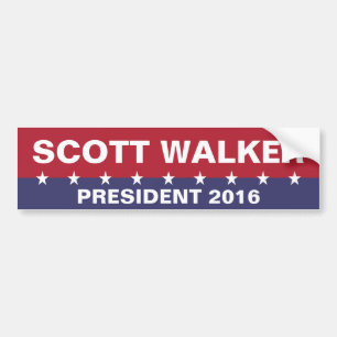 Autocollant De Voiture SCOTT WALKER pour le président 2016