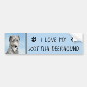 Autocollant De Voiture Scottish Deerhound Peinture - Cute Original Chien 