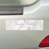Autocollant De Voiture Script Custom Rose Gold Marble (En voiture)