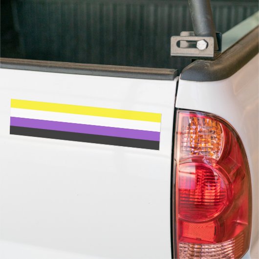 Autocollant De Voiture Seamless Repeating Non-Binary Pride Flag Pattern (Sur camion)