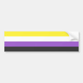 Autocollant De Voiture Seamless Repeating Non-Binary Pride Flag Pattern (Devant)