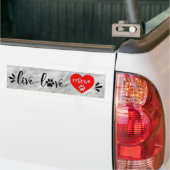 Autocollant De Voiture Secourir Chien - Live Love Secourir Rouge (Sur camion)