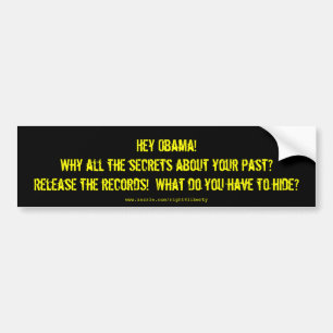 Autocollant De Voiture Secrets d'Obama