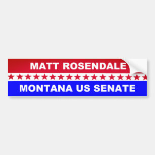 Autocollant De Voiture Sénat 2018 de Matt Rosendale Montana USA