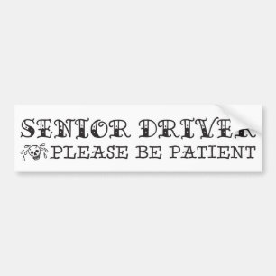 Autocollant De Voiture Senior Driver Tattoo Flash Art StyleBumper Sticker