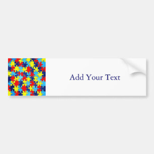 Autocollant De Voiture Sensibilisation sur l'autisme-Puzzle par Shirley T