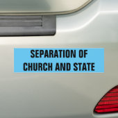 AUTOCOLLANT DE VOITURE SÉPARATION DE L'ÉGLISE ET DE L'ÉTAT (En voiture)