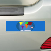 Autocollant De Voiture Sept continents colorés (En voiture)