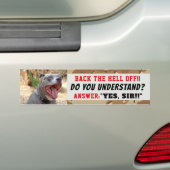 Autocollant De Voiture Sergent d'exercice Pitbull Oui Sticker Sir Bumper (En voiture)