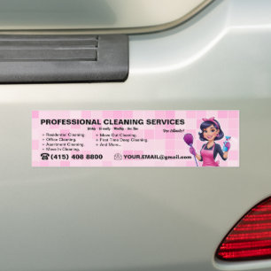 Autocollant De Voiture Service de nettoyage de maison de femme de ménage