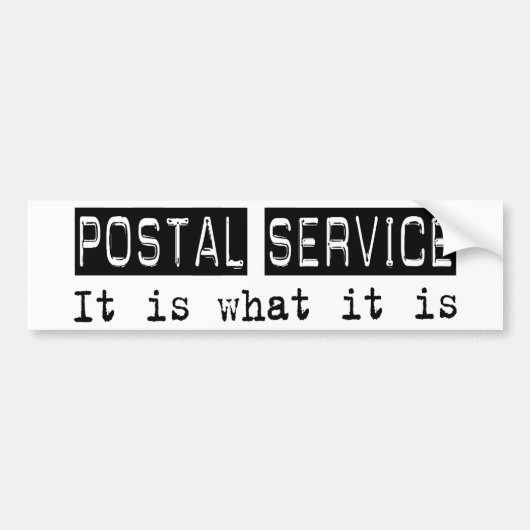 Autocollant De Voiture Service postal il est (Devant)