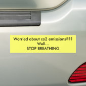 Autocollant De Voiture S'est inquiété des émissions de CO2 ? ? ? ARRÊT (En voiture)