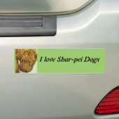 Autocollant De Voiture Shar-Pei poursuit l'adhésif pour pare-chocs (En voiture)