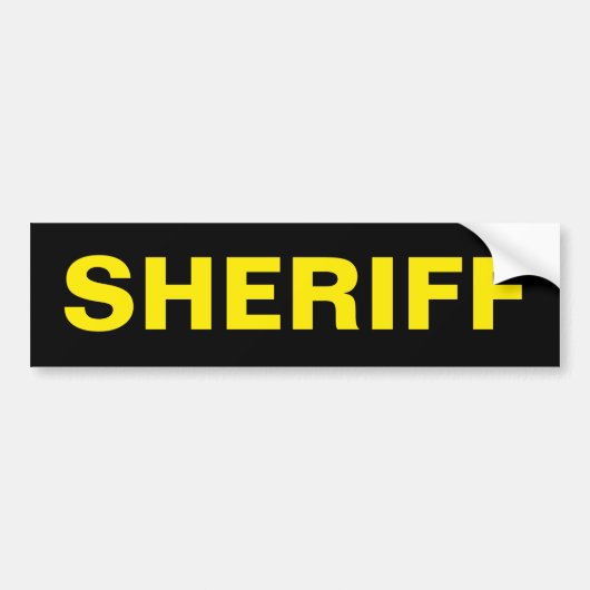 Autocollant De Voiture SHÉRIF - adhésif pour pare-chocs jaune d'or de (Devant)