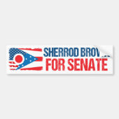 Autocollant De Voiture Sherrod Brown pour l'élection du Sénat 2024 drapea (Devant)
