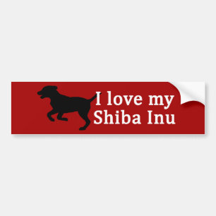 Autocollant De Voiture Shiba Inu Dog Love