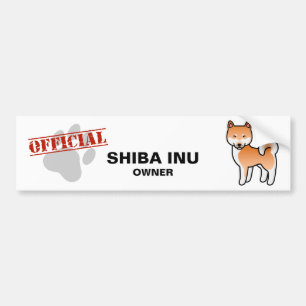 Autocollant De Voiture Shiba Inu Rouge