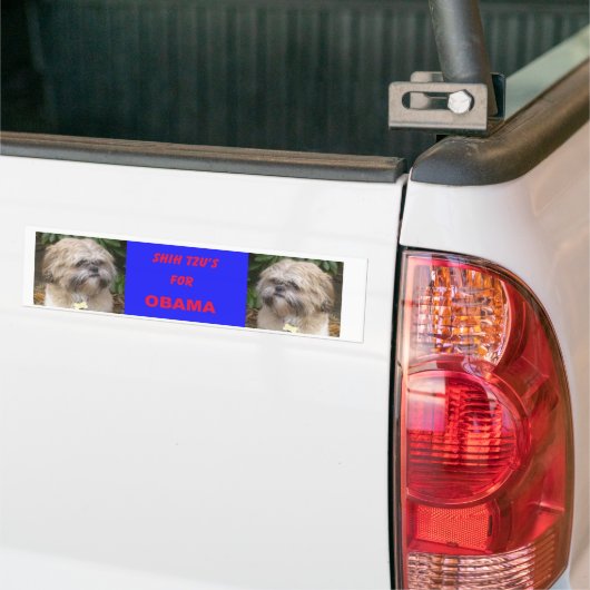 Autocollant De Voiture Shih Tzu pour l'adhésif pour pare-chocs d'Obama (Sur camion)