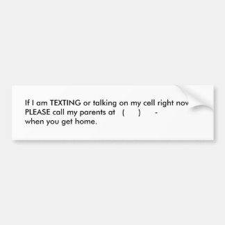Autocollant De Voiture Si je suis SERVICE DE MINI-MESSAGES ou parler sur