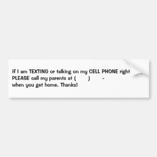 Autocollant De Voiture Si je suis SERVICE DE MINI-MESSAGES ou parler sur