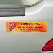 Autocollant De Voiture si satan aime le mal... (En voiture)
