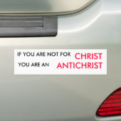AUTOCOLLANT DE VOITURE SI VOUS N'ÊTES PAS POUR, LE CHRIST, VOUS ÊTES, (En voiture)