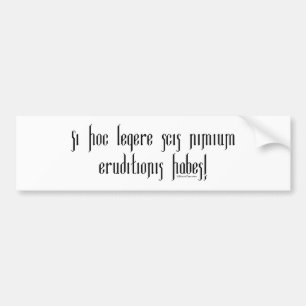 Autocollant De Voiture Si vous pouvez lire ceci vous êtes Sur-Instruits