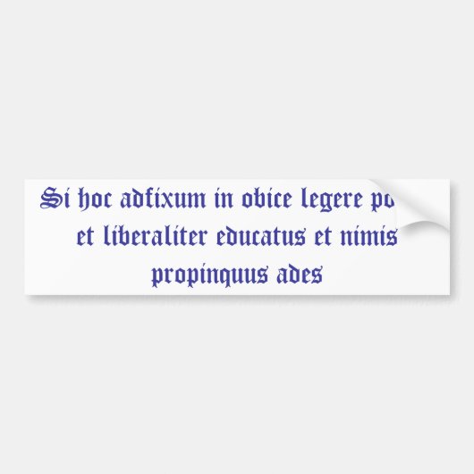Autocollant De Voiture Si vous pouvez lire cet adhésif pour pare-chocs, (Devant)