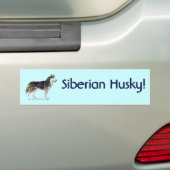 Autocollant De Voiture Sibérien Husky ! (En voiture)