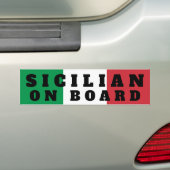 Autocollant De Voiture Sicilian On Board Bumper Sticker (En voiture)