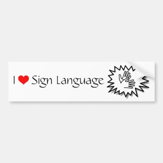Autocollant De Voiture Sign Language (Devant)