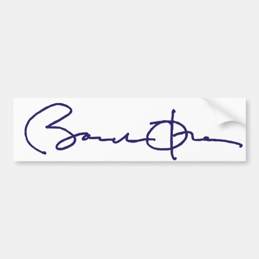 Autocollant De Voiture Signature de Barack Obama (Devant)
