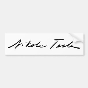 Autocollant De Voiture Signature de génie Nikola Tesla de l'électricité