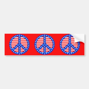 Autocollant De Voiture Signe de paix Stars & Stripes