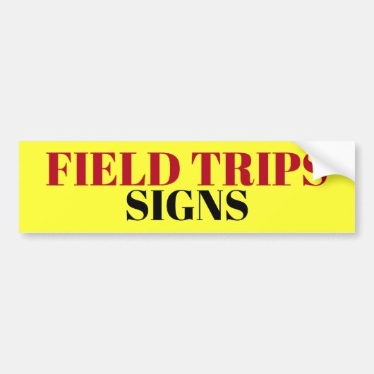 Autocollant De Voiture Signe de SIGNES d'EXCURSIONS SUR LE (Devant)