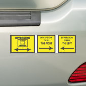 AUTOCOLLANT DE VOITURE SIGNES DE DIVERSION (En voiture)