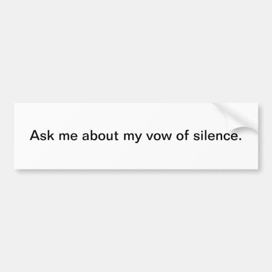 Autocollant De Voiture Silence (Devant)