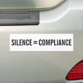 Autocollant De Voiture SILENCE = CONFORMITÉ Manifestation politique Texte (En voiture)