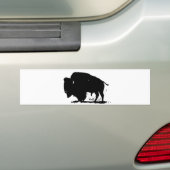 Autocollant De Voiture Silhouette de buffle noir et blanc (En voiture)