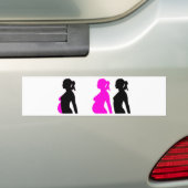 Autocollant De Voiture Silhouette de grossesse (En voiture)