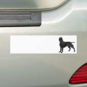Autocollant De Voiture Silhouette de grunge de chien de pitbull (En voiture)