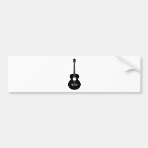 Autocollant De Voiture Silhouette de guitare acoustique