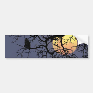 Autocollant De Voiture Silhouette de lune et de couche-tard de sang