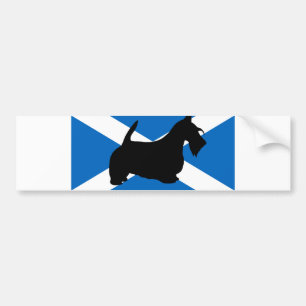 Autocollant De Voiture silhouette écossaise Ecosse flag.png de terrier
