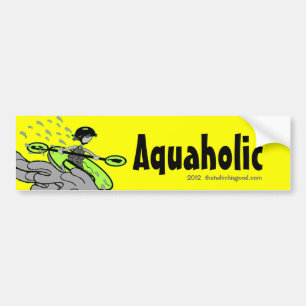 Autocollant De Voiture Silhouette Kayaking de Whitewater